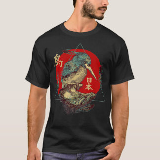 TRADITIONAL JAPANESE DESIGN ORIENTAL BIRD ART T SHIRT