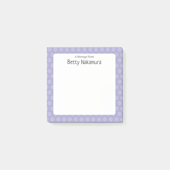 Traditional Japanese Lattice Pattern Post-it Block (Framsida)