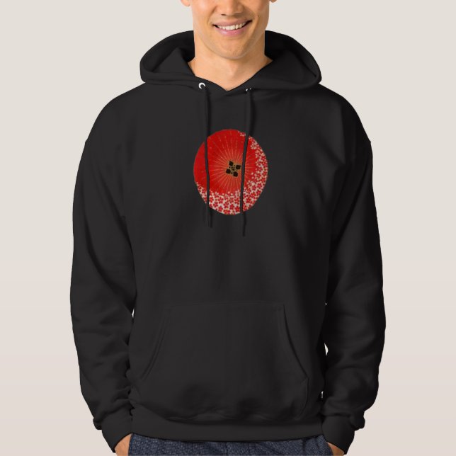 Traditional Japanese Patterns Cherry Blossoms Umbr Hoodie (Framsida)