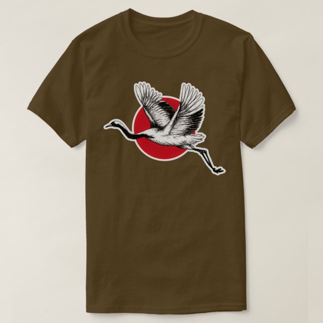 Traditional Japanese red crowned crane 1 T Shirt (Design framsida)
