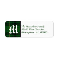 Traditional MacArthur Tartan Play Monogram