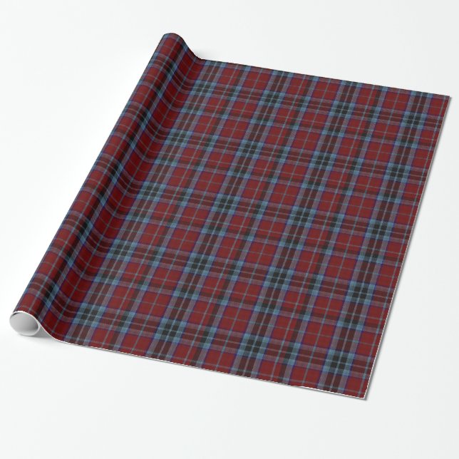 Traditional MacTavish Klan Tartan Wrapping Papper Presentpapper (Utrullad)