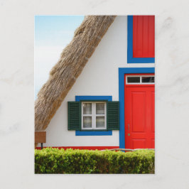 Traditional Madeira house in Santana Vykort