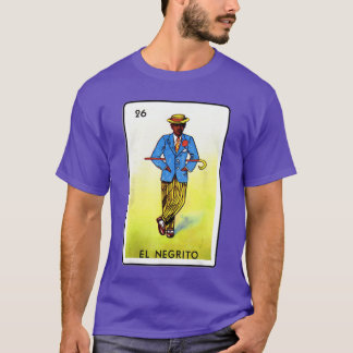 Traditional Meican Card Game N26 El negrito retro T Shirt