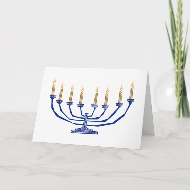 Traditional Menorah Helgkort (Framsida)