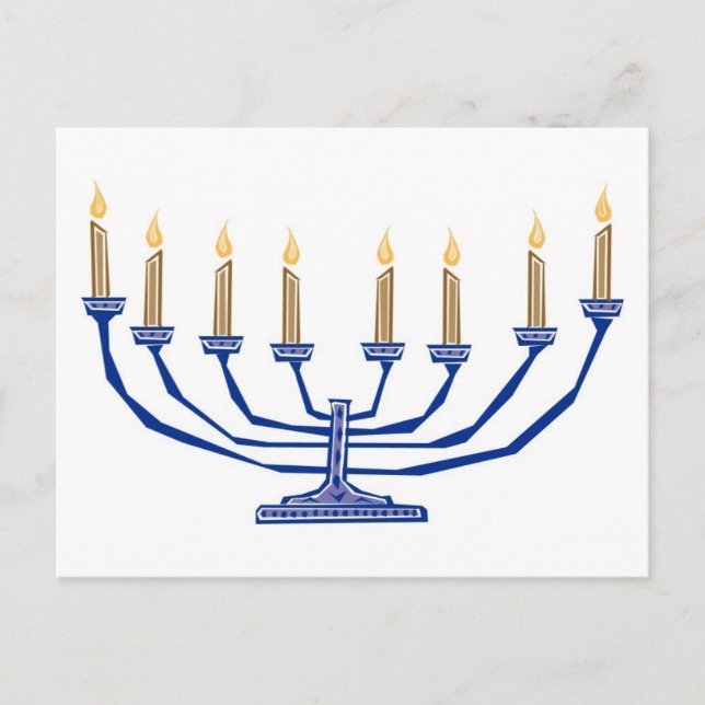 Traditional Menorah Vykort (Framsida)