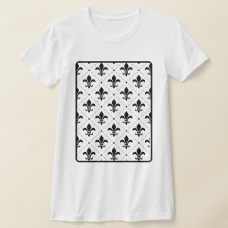 Traditional mönster royal lily t shirt
