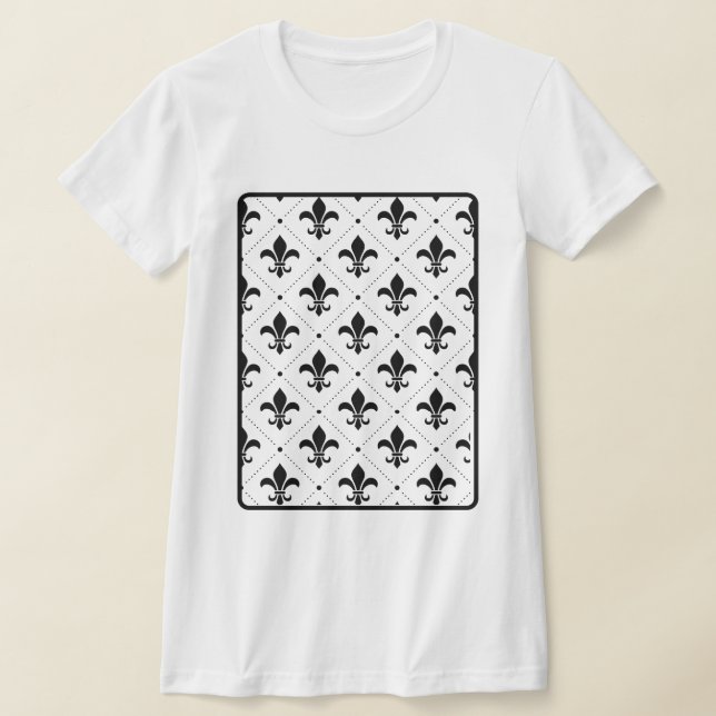 Traditional mönster royal lily t shirt (Laydown)