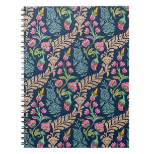 Traditional Mughal Allover Designart,mönster,flora Anteckningsbok