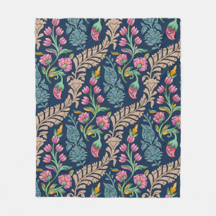Traditional Mughal Allover Designart,mönster,flora Fleecefilt
