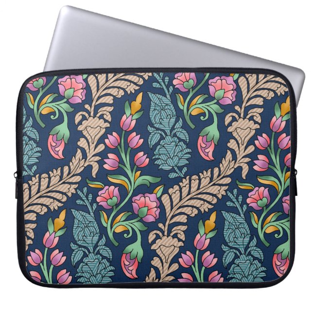 Traditional Mughal Allover Designart,mönster,flora Laptop Fodral (Framsidan)