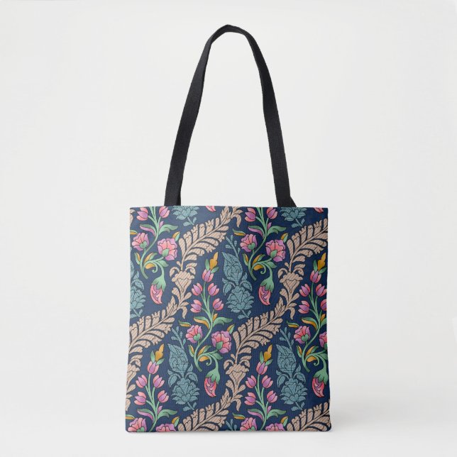 Traditional Mughal Allover Designart,pattern,flora Tygkasse (Framsida)