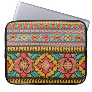 Traditional Mughal Gräns designart,etnisk tillhöri Laptop Fodral