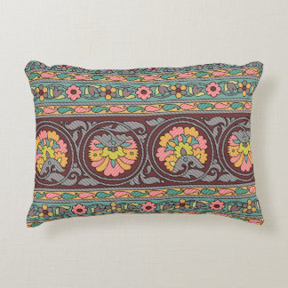 Traditional Mughal Gräns Designart,mönster,geomet Prydnadskudde