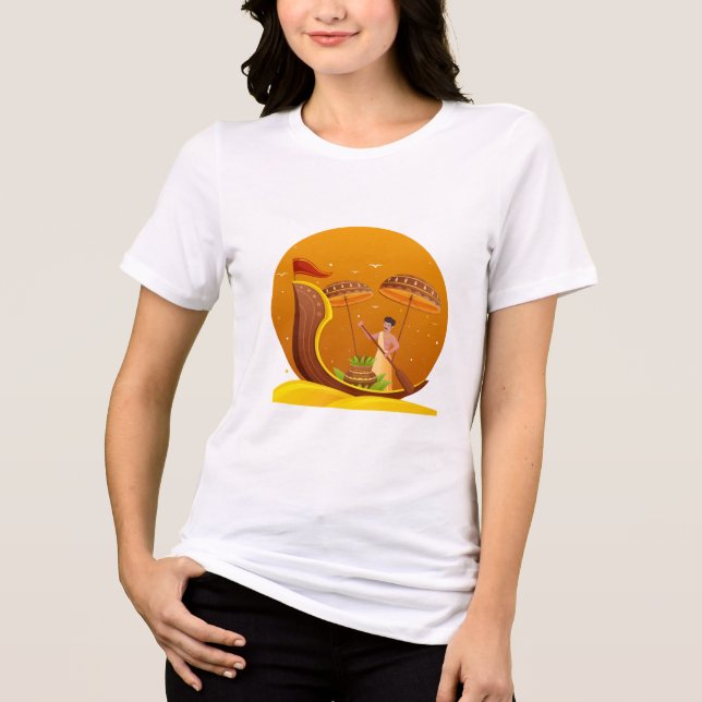 Traditional Onam Festival T Shirt (Framsida)