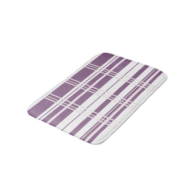 Traditional Plaid Plum, Blush Pink, White Badrumsmatta (Vinklad)