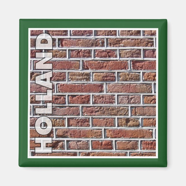 Traditional Red Dutch Brickwork Pointing Holland Magnet (Framsidan)