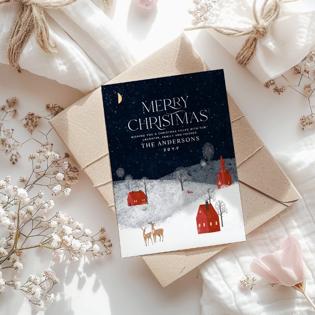 Traditional Rustic-fotovinter God jul Julkort (Skapare uppladdad)