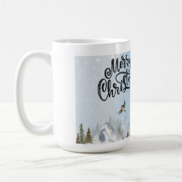 Traditional Rustic penguin Winter God jul Kaffemugg
