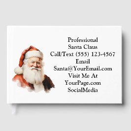 Traditional Santa Claus Business Card Gästböcker