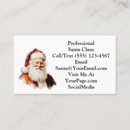 Traditional Santa Claus Business Card Visitkort