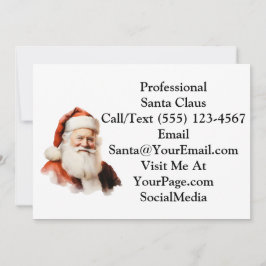 Traditional Santa Claus Business Thank You Card Tack Kort