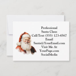 Traditional Santa Claus Business Thank You Card Tack Kort
