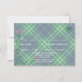 Traditional Scottish Tartan and Scotland Thistle OSA Kort