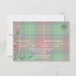 Traditional Scottish Tartan and Scotland Thistle OSA Kort