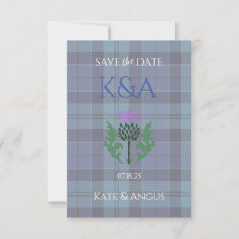 Traditional Scottish Tartan and Scotland Thistle Spara Datumet