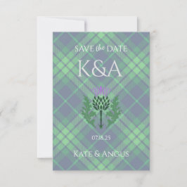 Traditional Scottish Tartan and Scotland Thistle Spara Datumet