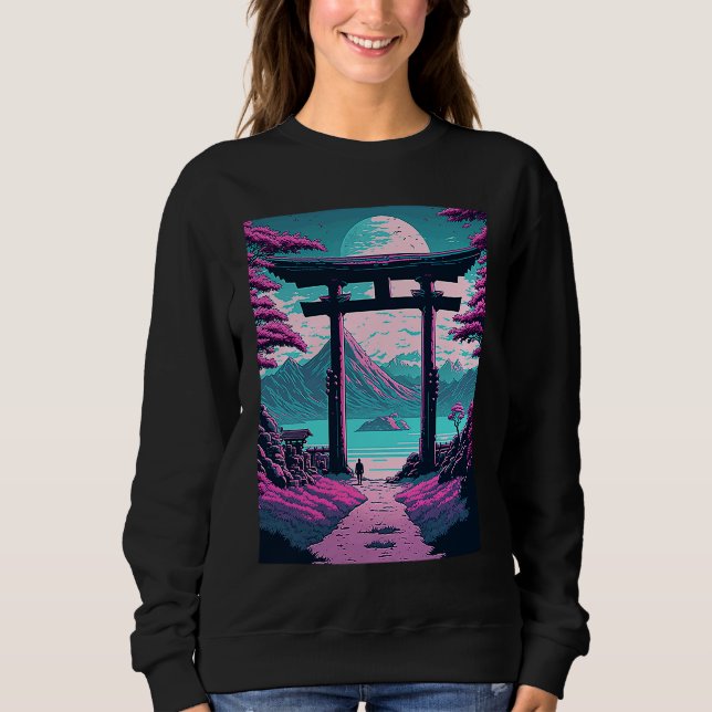 Traditional Shrine Japan T Shirt (Framsida)
