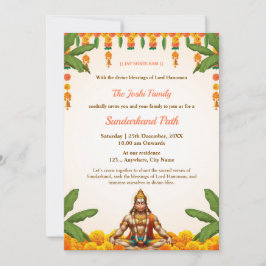 Traditional Sundarkand Path Invitation Card Inbjudningar