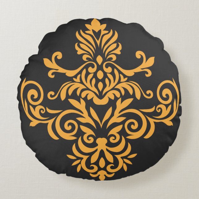 Traditional Tattoo Art Inspired Design Rund Kudde (Framsidan)