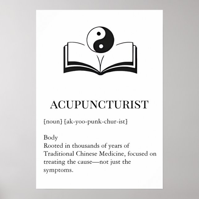 Traditional TCM Wall Art for Acupuncturist Poster (Framsidan)