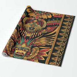 Traditional Teal ’Aztec Dream’ Wrapping Papper Rol Presentpapper