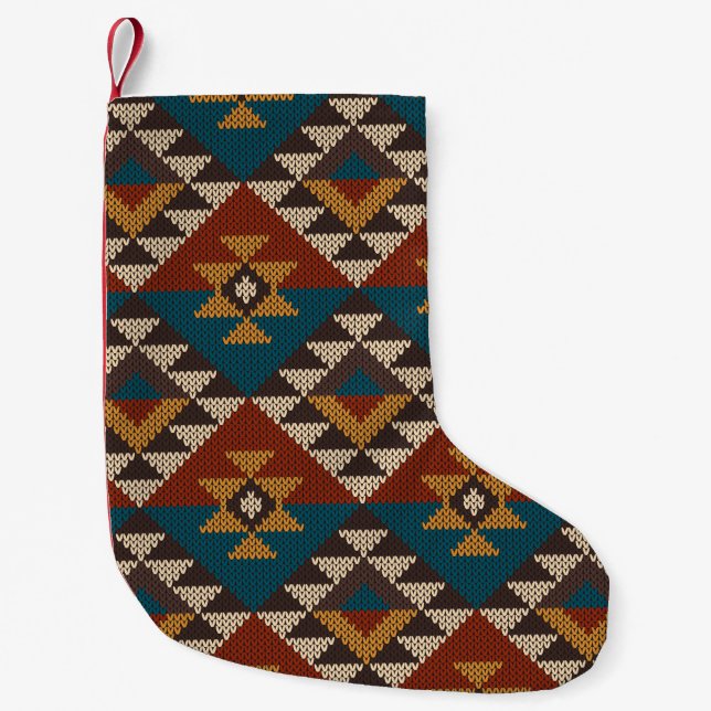 Traditional Tribal Aztec seamless pattern on the w Liten Julstrumpa (Framsidan)