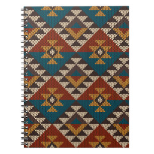 Traditional Tribal Aztec, sömlös mönster på w Anteckningsbok