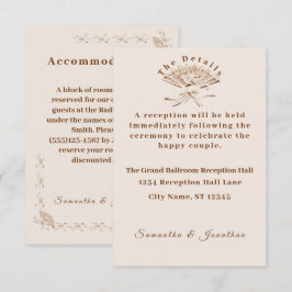 Traditional Victorian Bröllop Tilläggskort