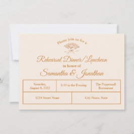 Traditional Victorian Rehearsal Middagsinbjudan Tack Kort