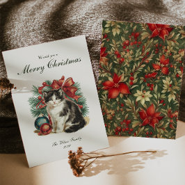 Traditional Vintage Christmas Julkort