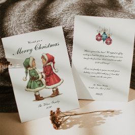 Traditional Vintage Christmas Julkort
