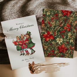Traditional Vintage Christmas Julkort