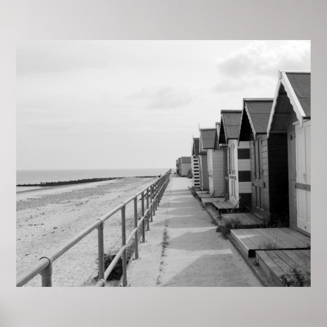 "Traditional Wooden Beach Huts" Poster (Framsidan)