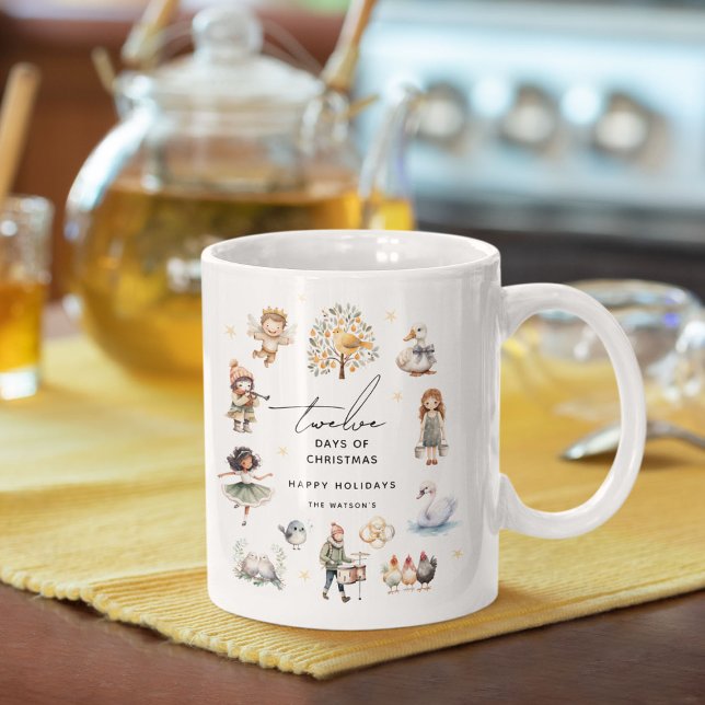 Traditionell 12-dagarsdag i julklapp Helgdag Kaffemugg (Skapare uppladdad)