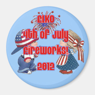 Traditionell 4th av den Juli Elko magneten Magnet