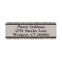Traditionell adressetikett för Grått Brick Return-