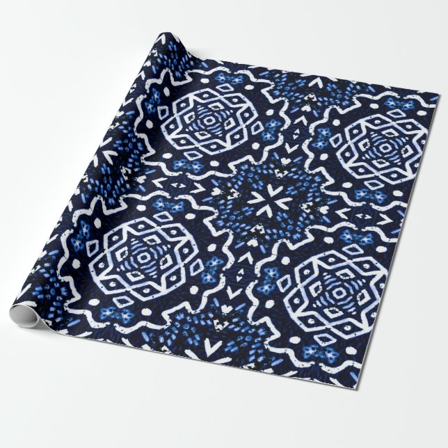 Traditionell afrikansk Mönster. Tilework. Luxury L Presentpapper (Utrullad)