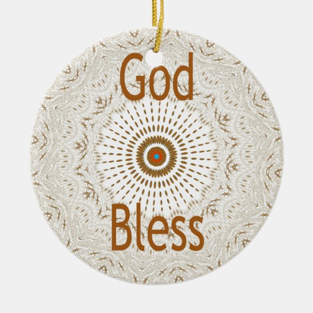 Traditionell afrikansk Motif Design Art-utskrift Julgransprydnad Keramik (Framsidan)