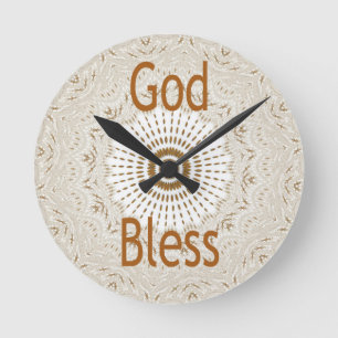 Traditionell afrikansk Motif Design Art-utskrift Rund Klocka